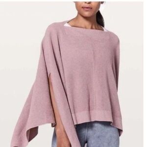 lululemon athletica Mauve Poncho Sweater Size Os